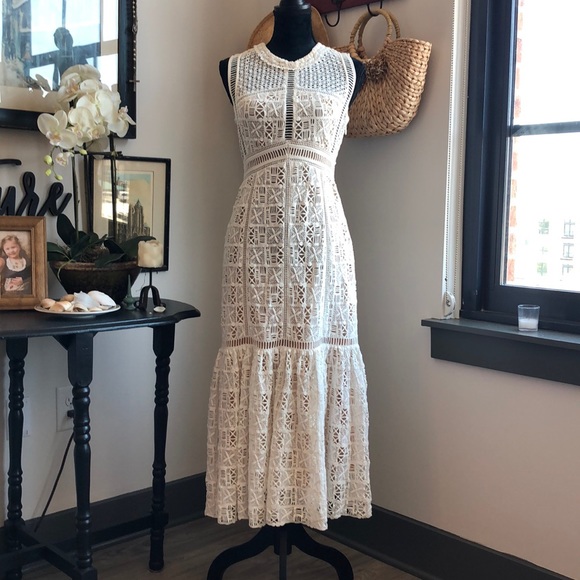 Rebecca Taylor Dresses & Skirts - Rebecca Taylor Gorgeous Lace Arella Midi Dress